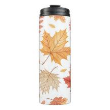 Herfstbladeren RVS Reisbeker