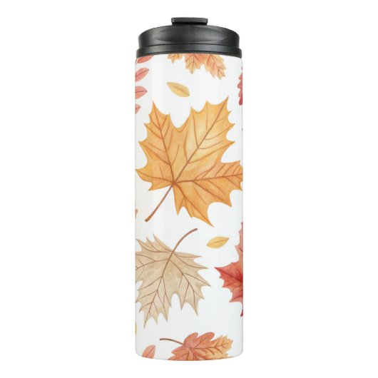 Herfstbladeren RVS Reisbeker Thermosbeker (Voorkant)