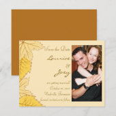 Herfstbladeren - Save the Date Kaart (Voorkant / Achterkant)