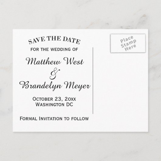 Herfstbladeren Save the Date Post Kaart (Achterkant)