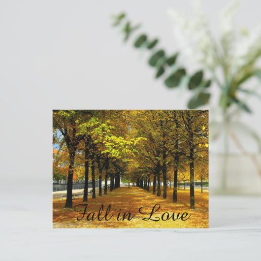 Herfstbladeren Save the Date Post Kaart (Staand voorkant)