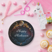 Herfstbladeren & Schedel Herfst Halloween Party Papieren Bordje (Feest)