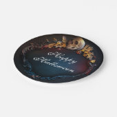 Herfstbladeren & Schedel Herfst Halloween Party Papieren Bordje (Gekanteld)