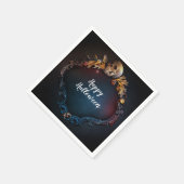 Herfstbladeren & Schedel Herfst Halloween Party Servet (Hoek)