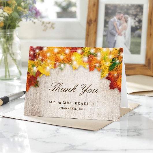 Herfstbladeren Slingerlichtjes Bedankt