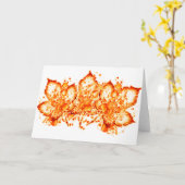 Herfstbladeren spatten kaart (Gele Bloem)