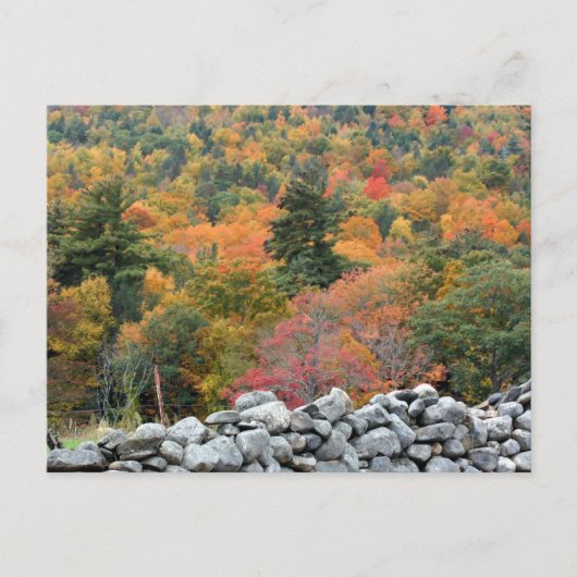 Herfstbladeren Stenen Muur Gepersonaliseerd Briefkaart (Voorkant)