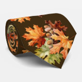 Herfstbladeren Stropdas - Waterverf Herfst Mode (Opgerold)