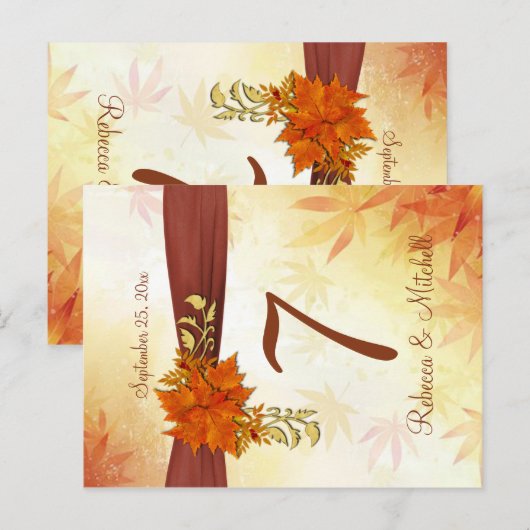 Herfstbladeren Tafelnummer (Voorkant / Achterkant)