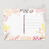 Herfstbladeren takken en bessen Thanksgiving Briefkaart (Achterkant)