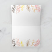 Herfstbladeren takken en bessen Thanksgiving Kaart (Binnen)