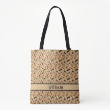Herfstbladeren Tan Pattern Canvas tas