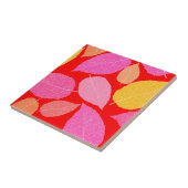 Herfstbladeren. Tegeltje (Zijkant)