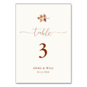 Herfstbladeren Terracotta Elegante klassieke bruil Kaart (Voorkant)