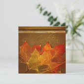 Herfstbladeren Thanksgiving Aangepaste Personaliza Kaart (Staand voorkant)