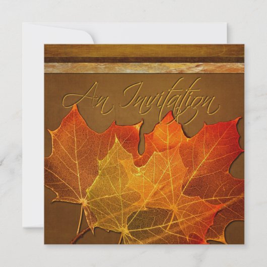 Herfstbladeren Thanksgiving Aangepaste Personaliza Kaart (Voorkant)