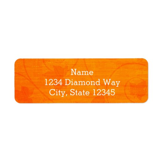 Herfstbladeren Thanksgiving-adreslabels Etiket (Voorkant)