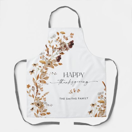 Herfstbladeren Thanksgiving All-Over Print Schort (Voorkant)
