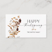 Herfstbladeren Thanksgiving bijkaart Informatiekaartje (Voorkant)