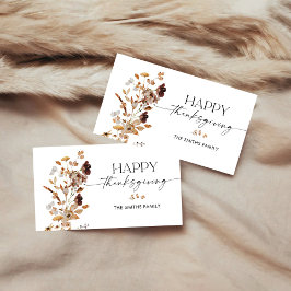 Herfstbladeren Thanksgiving bijkaart Informatiekaartje