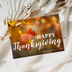 Herfstbladeren Thanksgiving Briefkaart