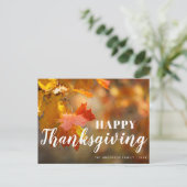 Herfstbladeren Thanksgiving Briefkaart (Staand voorkant)
