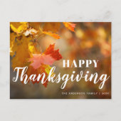 Herfstbladeren Thanksgiving Briefkaart (Voorkant)