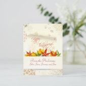 Herfstbladeren Thanksgiving Briefkaart (Staand voorkant)