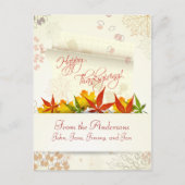 Herfstbladeren  Thanksgiving Briefkaart (Voorkant)