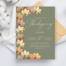 Herfstbladeren Thanksgiving-diner