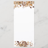 Herfstbladeren Thanksgiving-diner plat menu (Achterkant)