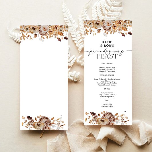 Herfstbladeren Thanksgiving-diner plat menu