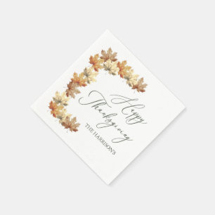 Herfstbladeren Thanksgiving-diner Servet