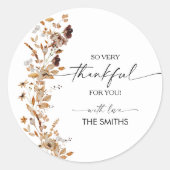 Herfstbladeren Thanksgiving-diner sticker (Voorkant)