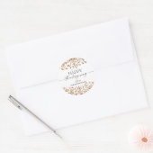 Herfstbladeren Thanksgiving-diner sticker (Envelop)