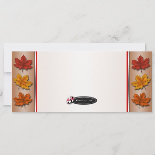 Herfstbladeren Thanksgiving Diner Uitnodigingen (Achterkant)
