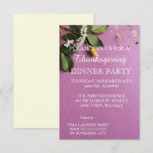 Herfstbladeren Thanksgiving-dinerfeest Kaart (Voorkant / Achterkant)