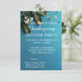 Herfstbladeren Thanksgiving Dinner Party Kaart (Staand voorkant)