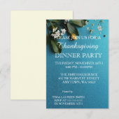 Herfstbladeren Thanksgiving Dinner Party Kaart (Voorkant / Achterkant)