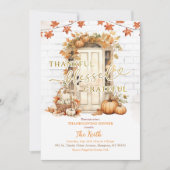 Herfstbladeren Thanksgiving-feest Kaart (Voorkant)