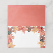 Herfstbladeren Thanksgiving gevouwen plaats kaart Plaatskaartje (Buitenkant ongevouwen)