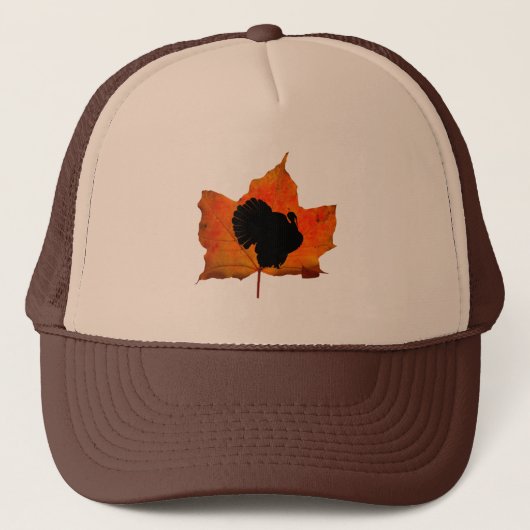 HERFSTBLADEREN THANKSGIVING KALKOOEN TRUCKER PET (Voorkant)
