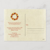 Herfstbladeren Thanksgiving krans Feestdagenkaart (Achterkant)