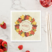 Herfstbladeren Thanksgiving krans Servet (Insitu)