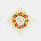 Herfstbladeren Thanksgiving krans Servet (Hoek)