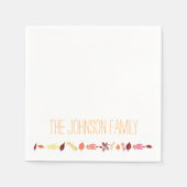 Herfstbladeren Thanksgiving Papieren servetten (Voorkant)