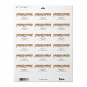 Herfstbladeren Thanksgiving Retouradreslabel Etiket (Full Sheet)