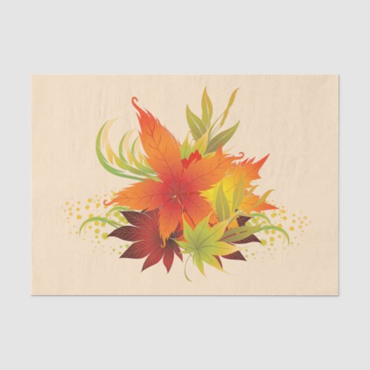 Herfstbladeren Thanksgiving Tissuepapier (Voorkant)
