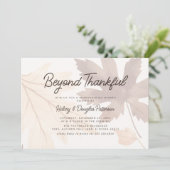 Herfstbladeren Thanksgiving Uitnodiging (Staand voorkant)