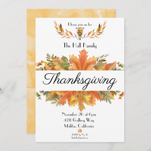 herfstbladeren Thanksgiving verzamelen Kaart (Voorkant / Achterkant)